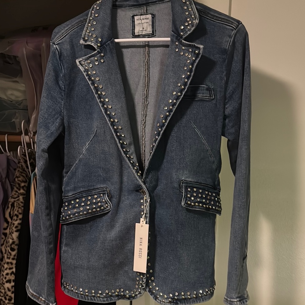 Blank NYC Blue Jean Jacket with Classic Styling